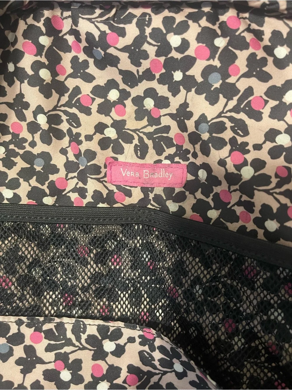 Vera Bradley Quilted Black Backpack